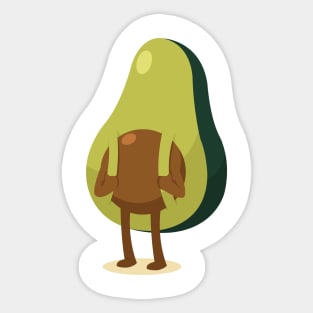 Funny Avocado Backpacker Sticker